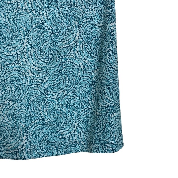 Michael Michael Kors Cold Shoulder Ruffled Halter Turquoise White Top XS - Picture 15 of 16